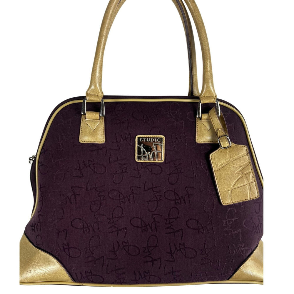 Diane Von Furstenberg Purple Studio Weekender Carry-On Bag GUC